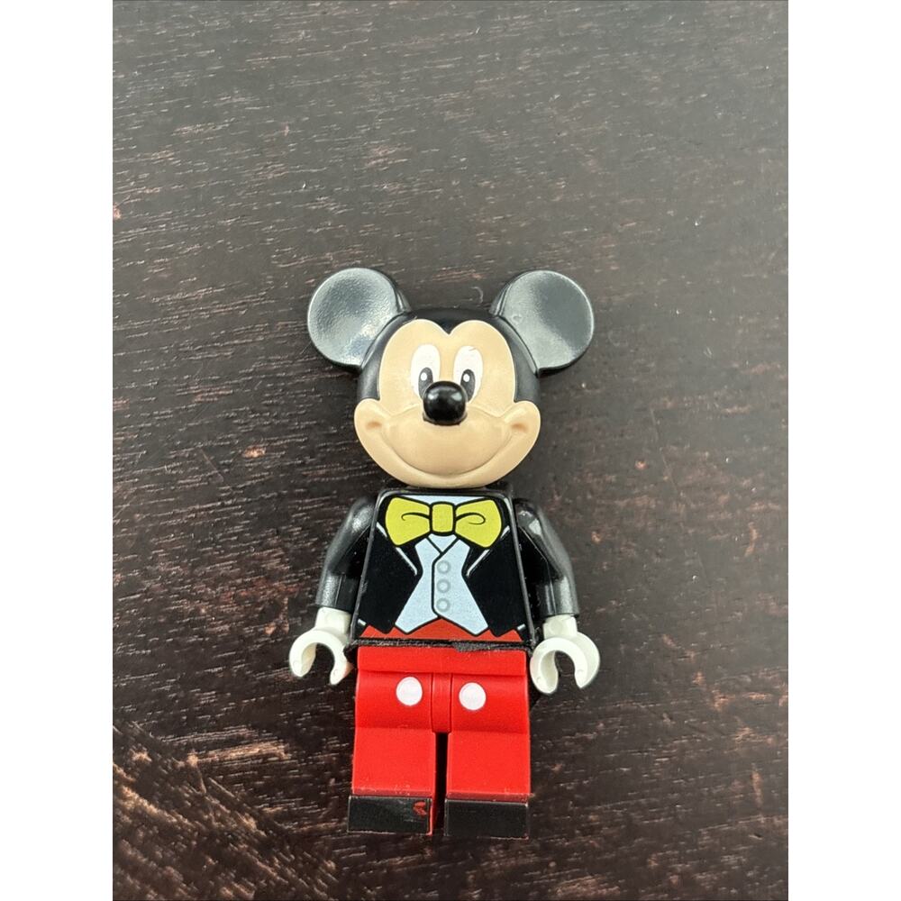 Lego Mickey Mouse Minifigure #dis019 Black Tuxedo Jacket Yellow Bow Tie